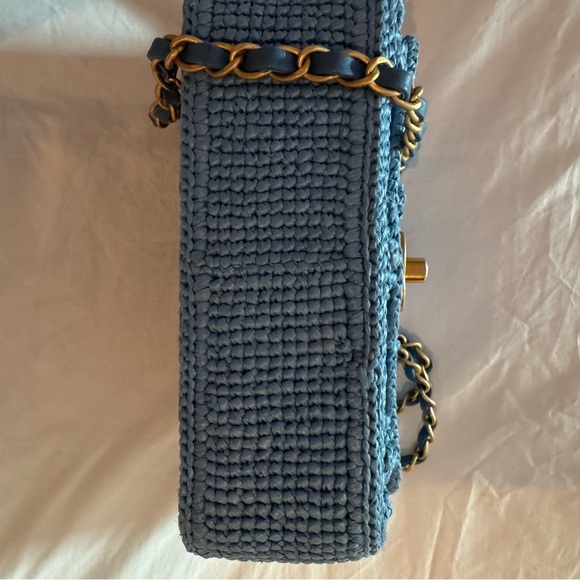 Chanel Light Blue Crochet flap - Picture 8 of 9